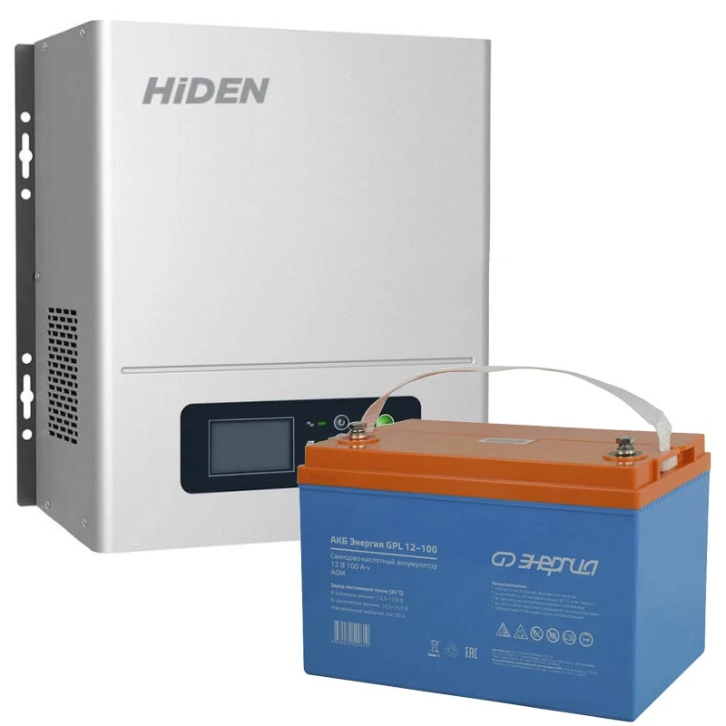 Комплект ИБП для котла Hiden Control HPS20-1012N настенный + Аккумулятор GPL 100 Ач, 300Вт-180мин