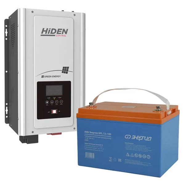 Комплект ИБП Hiden Control HPS30-1512 настенный + Аккумулятор GPL 100 Ач, 300Вт-180мин