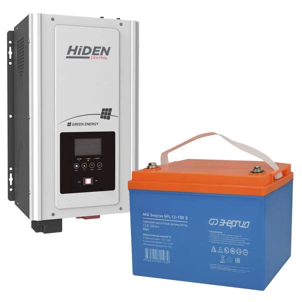 Комплект ИБП Hiden Control HPS30-1512 настенный + Аккумулятор GPL S 100 Ач, 300Вт-180мин