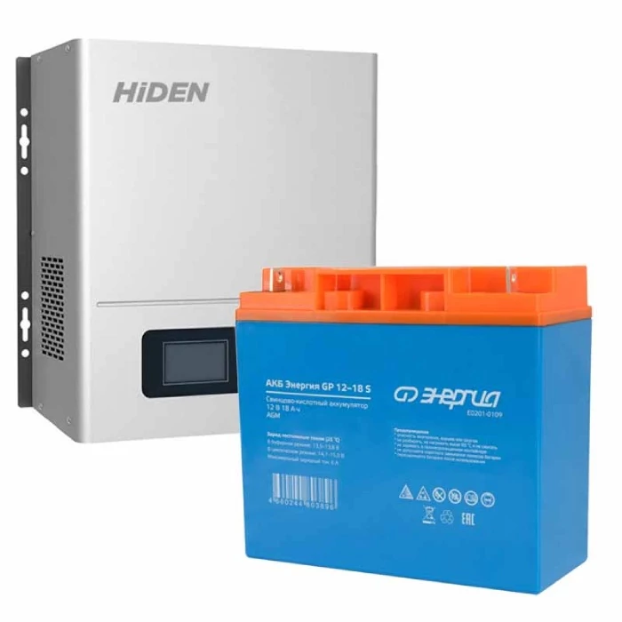 Комплект ИБП для котла Hiden Control HPS20-0312N настенный + Аккумулятор GP S 18 Ач, 300Вт-35мин